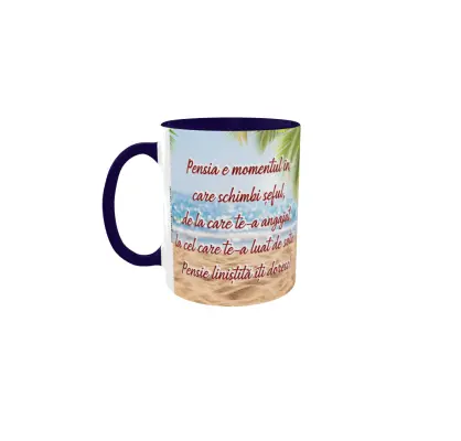 Pensia e momentul in care schimbi seful, cana din ceramica, 330ml, model cgs1781